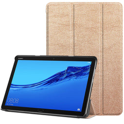 Trifold Bookcase voor de Huawei MediaPad M5 Lite 10.1 inch - Goud