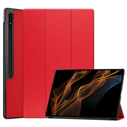 Trifold Bookcase voor de Samsung Galaxy Tab S8 Ultra - Rood