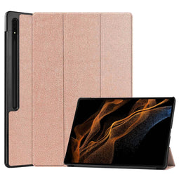 Trifold Bookcase voor de Samsung Galaxy Tab S8 Ultra - Rosé Goud