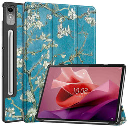 Trifold Design Bookcase voor de Lenovo Tab P12 - Groene Plant