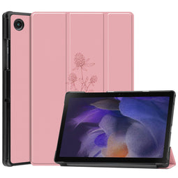 Trifold Design Bookcase voor de Samsung Galaxy Tab A8 - Floral Pink