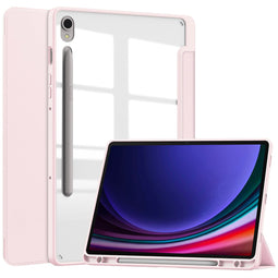 Trifold Hardcase Bookcase voor de Samsung Galaxy Tab S9 - Roze