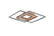 Trio Design Plafondlamp Via Messing Mat - 50x50x6.5cm - Metaal