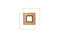 Trio Design Plafondlamp Via Messing Mat - 50x50x6.5cm - Metaal
