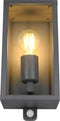 TRIO GARONNE - Wandlamp - Antraciet - excl. 1x E27 7W - Bewegingssensor - Buitenverlichting - IP44