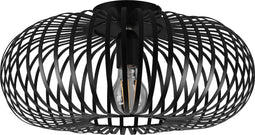 TRIO JOHANN - Plafondlamp - Zwart mat - excl. 1x E27 4 W - Plafondbevestiging