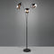 TRIO LUMINA - Vloerlamp - Zwart - ecxl. 3x E14 28W - Voetschakelaar - Verchroomd glas