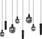 TRIO MATARO - Hanglamp - Zwart mat - excl. 2x E27 4,9 W - Plafondbevestiging - In hoogte verstelbaar