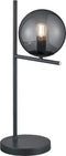 TRIO PURE - Tafellamp - Antraciet - excl. 1x E14 28W - Rookkleurig glas