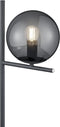 TRIO PURE - Tafellamp - Antraciet - excl. 1x E14 28W - Rookkleurig glas