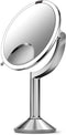 Trio Sensor Spiegel, Touch Control, Oplaadbaar, 20 cm, Zilver - Simplehuman