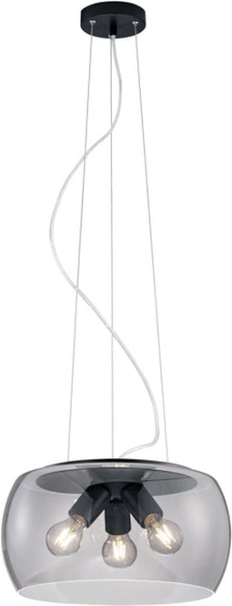 TRIO VALENTE - Hanglamp - Antraciet - excl. 3x E27 4W