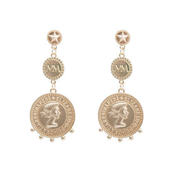 Melli Mello Triple coin Earring Gold colored coating