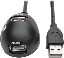 Tripp-Lite U024-005-DSK2 2-Port USB 2.0 Desktop Extension Cable (M/2xF), 5 ft. TrippLite