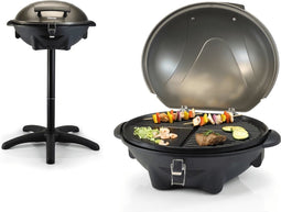 Tristar BQ-2816 Elektrische Barbecue - BBQ Elektrisch - Barbecuegrill Staand - Te gebruiken als Tafelbarbecue - Grillplaat 46 x 35 cm - Zwart