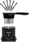 Tristar CF-1606 Elektrische Smeltpan - 300 ml - Chocoladefondue - Candymaker - Voor Chocoladefontein en Smeltchocolade - Voor het maken van snoepjes en bonbons - Geschikt voor Kinderfeestjes - Incl. Fonduevorkjes - Au Bain Marie Set - Zwart