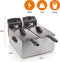 Tristar Dubbele Friteuse FR-6937 - Frituurpan 2 x 3 liter - 2 x 1800W - Beide pannen apart te bedienen - RVS