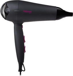 Tristar Föhn HD-2358 - Fohn met diffuser - Inklapbaar handvat - Haardroger 2000 watt - Instelbare snelheids- en temperatuurinstellingen - Met Coolshot - Flexibel, lang snoer - Incl. concentrator en diffuser opzetstukken - Zwart