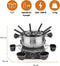 Tristar Fonduepan FO-1109 - Elektrische Fondueset - 8 personen - 1,3 liter - PFAS vrij - RVS met sausring
