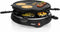Tristar Gourmetstel RA-2998 - Gourmet Raclette 6 personen - Grillplaat met crêpevorm - Gourmetset rond - PFAS - Zwart