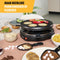 Tristar Gourmetstel RA-2998 - Gourmet Raclette 6 personen - Grillplaat met crêpevorm - Gourmetset rond - PFAS - Zwart