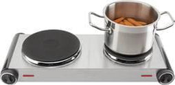 Tristar Hot Plate KP-6248 - Vrijstaande Elektrische Kookplaat - Regelbare temperatuur - 2 kookzones - RVS
