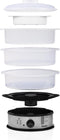 Tristar Stoomkoker VS-3914 - Food Steamer met 3 lagen - Inclusief rijstmand - Vaatwasserbestendig - BPA-vrij - 9 Liter
