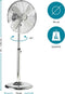 Tristar VE-5951 Statiefventilator – Diameter 40 cm – Metaal