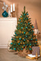 Triumph Tree Bristlecone Kunstkerstboom met LED Verlichting - H155 x Ø99 cm - Donkergroen