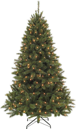 Triumph Tree Bristlecone Kunstkerstboom met LED Verlichting - H215 x Ø127 cm - Donkergroen