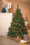 Triumph Tree Bristlecone Kunstkerstboom met LED Verlichting - H215 x Ø127 cm - Donkergroen