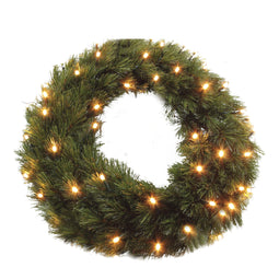 Triumph Tree Forest Frosted Christmas Wreath with LED lights - Ø45 cm - Green
