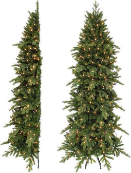 Triumph Tree halve kunstkerstboom led emerald pine maat in cm: 215 x 114 groen 176 lampjes met warmwit led - GROEN
