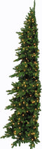 Triumph Tree halve kunstkerstboom met led emerald maat in cm: 245 x 132 groen met 216 warmwitte led lampjes - GROEN