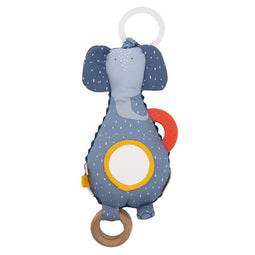 Trixie activiteitenspeeltje Mrs. Elephant - Babyspeelgoed - Kraamcadeau - Voel-en grijpspeelgoed - Olifant - Blauw