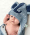 Trixie Badcape - Mrs. Elephant - 75x75cm - 100% Biologisch Katoen - Hooded Towel - Handig formaat