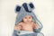 Trixie Badcape - Mrs. Elephant - 75x75cm - 100% Biologisch Katoen - Hooded Towel - Handig formaat
