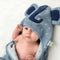 Trixie Badcape - Mrs. Elephant - 75x75cm - 100% Biologisch Katoen - Hooded Towel - Handig formaat