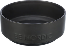 Trixie - Be Nordic Voerbak Hond Keramiek Rubber Zwart - 1,2 liter, 18 cm