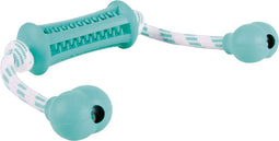 Trixie denta fun natuurrubber stick met muntsmaak aan koord 37x9 cm