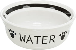 Trixie drinkbak hond water keramiek wit / zwart 1,6 ltr 20 cm