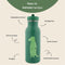 Trixie Drinkfles - Mr. Crocodile - RVS Waterfles voor kinderen - 500ml - Lekvrije Fles - Groen