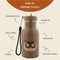 Trixie Drinkfles - Mr. Owl - RVS Waterfles voor kinderen - 350ml - Lekvrije Fles - Bruin