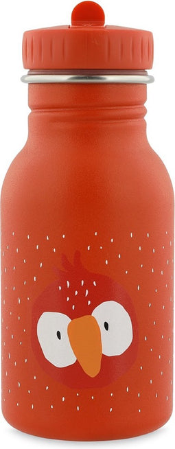 Trixie Drinkfles - Mr. Parrot - RVS Waterfles voor kinderen - 350ml - Lekvrije Fles - Rood