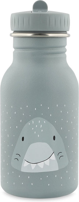 Trixie Drinkfles - Mr. Shark - RVS Waterfles voor kinderen - 350ml - Lekvrije Fles - Blauw