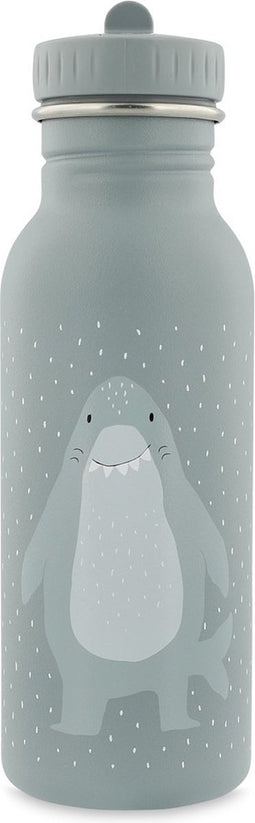 Trixie Drinkfles - Mr. Shark - RVS Waterfles voor kinderen - 500ml - Lekvrije Fles - Blauw