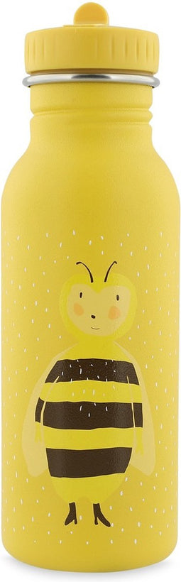 Trixie Drinkfles - Mrs. Bumblebee - RVS Waterfles voor kinderen - 500ml - Lekvrije Fles - Geel