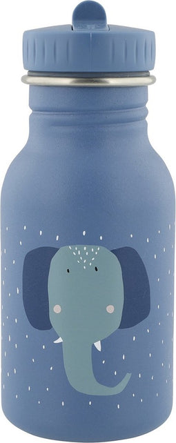 Trixie Drinkfles - Mrs. Elephant - RVS Waterfles voor kinderen - 350ml - Lekvrije Fles - Blauw