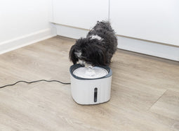 TRIXIE drinkfontein voor huisdieren bloem wit en grijs