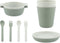 Trixie Eetset PLA Olive - 2 bekers - 2 Kommetjes - 2 Borden - 2 vorken - 2 lepels